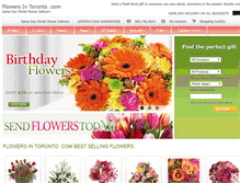 Tablet Screenshot of flowersintoronto.com